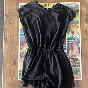 Z Supply Black Cinched-Waist Romper